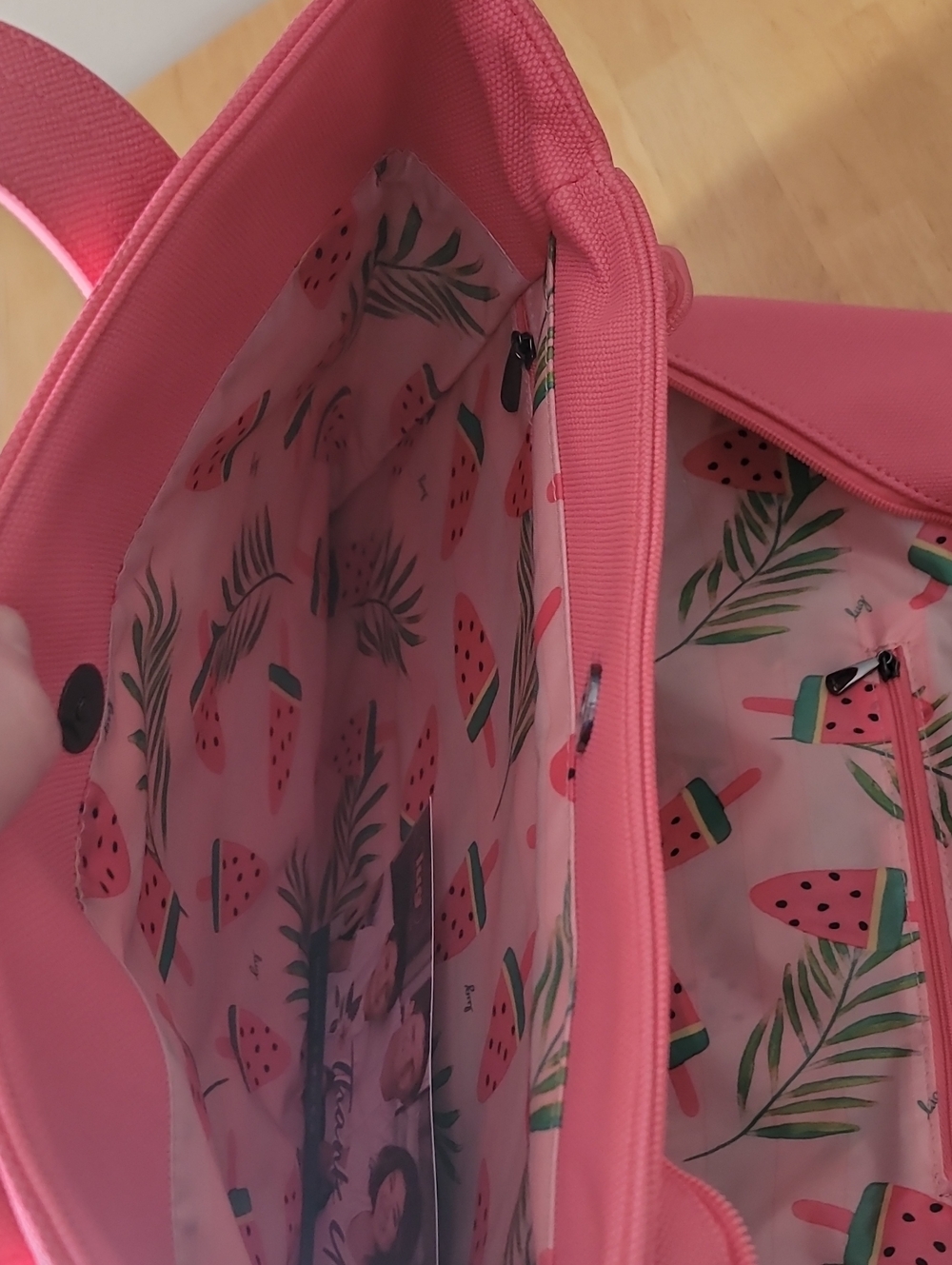 Lug Tempo Matte Luxe VL Tote Bag in Watermelon Icepop - Picture 6 of 8
